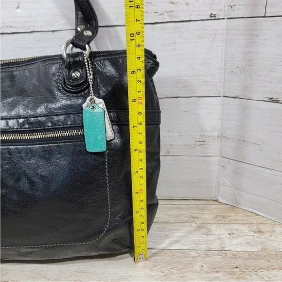 Coach Poppy Glam Shoulder Tote with Front Zip Pocket and Tags NWOT - Picture 10 of 11